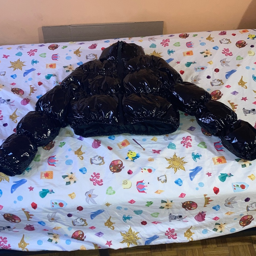 Shiny Black Puffer Jacket